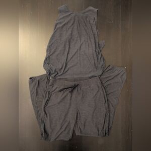 Girls Size L(10-12) Black Heather Athletic Wear Joggers And Tank Bundle